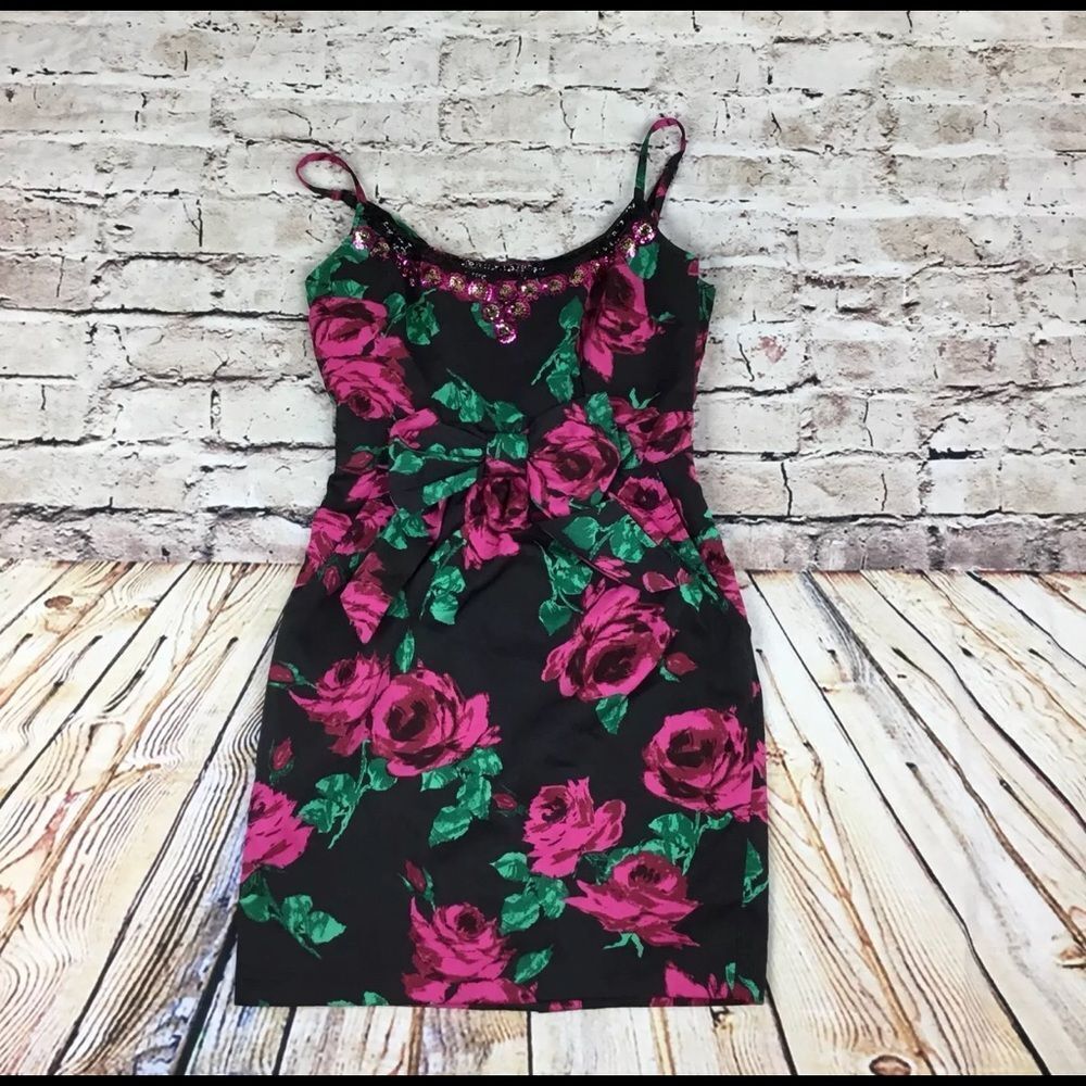 Forever 21 Floral Bow Dress sz. S